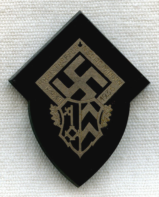 Bakelite Tinnie for 1936 Minden NSDAP (Nationalsozialistische Deutsche Arbeiterpart) Kreistreffen