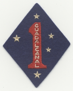 Beautiful WWII Australian-Made Larger Shoulder Patch for 1st Marine Division