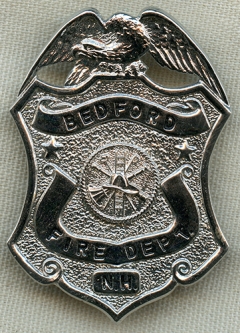 1970's-80's Bedford, NH Fire Department Badge