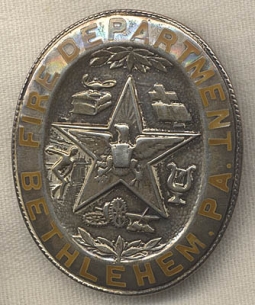 Old Bethlehem, Pennsylvania Fire Department Badge