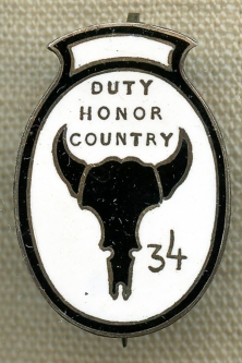 Beautiful 1920's 34th Div US Army Patch Type DI