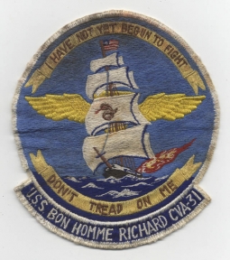 1950s U.S.S. Bon Homme Richard CVA 31 Japanese Made Jacket Patch