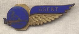 1930s Boston-Maine Airways (BMA) Agent Wing Originally Belonging to Basil Dixwell Augusta ME