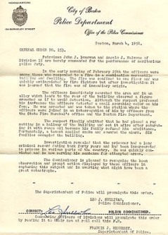 1950s Boston, Massachusetts Police Dept. Letters of Commendation