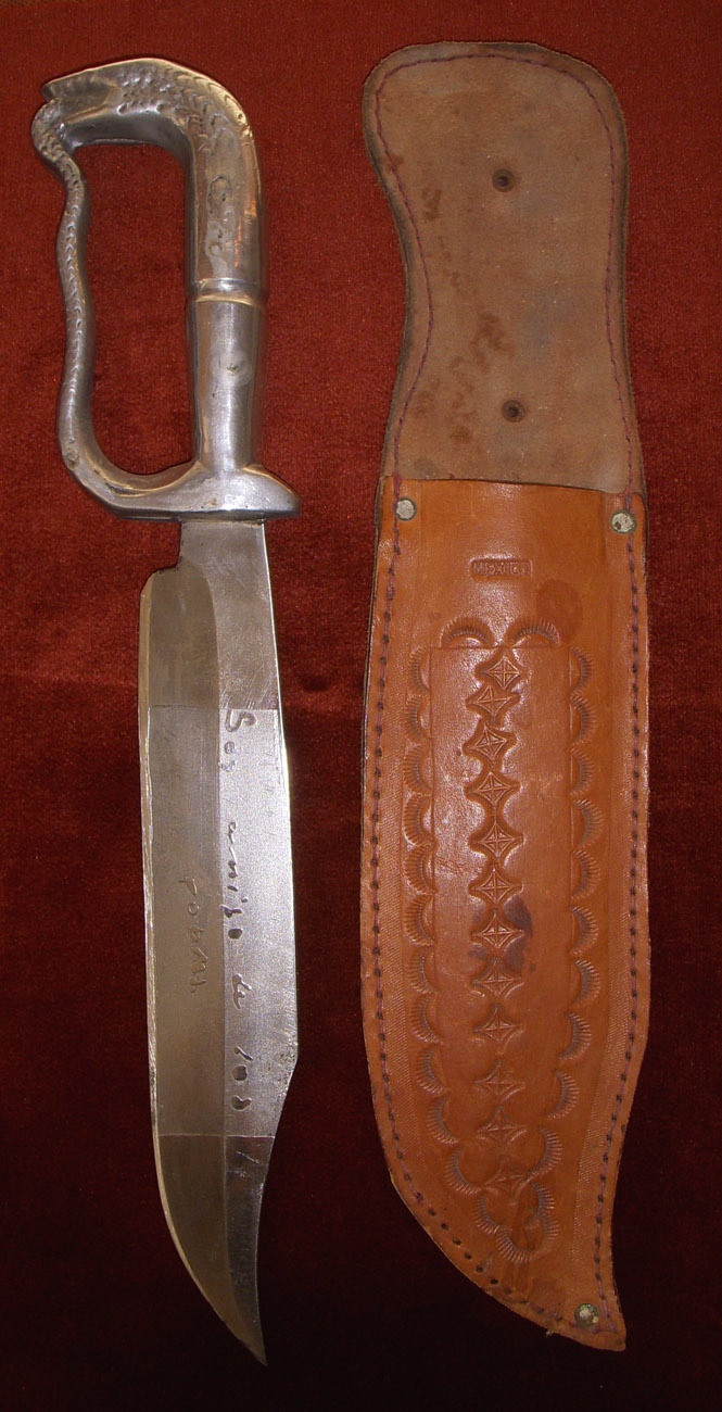 Large 1940s Bowie Knife with Aluminum Snake Handle from Mexico: Flying  Tiger Antiques Online Store