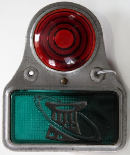 Scarce 1920s Rickenbacker - Berks Motor Co. "Hat in Ring" Logo Auto Reflector
