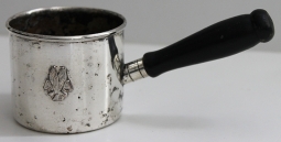 Vintage 1950's - 1960's American Airlines Brandy Warmer in Silver Plate with a Wooden Handle