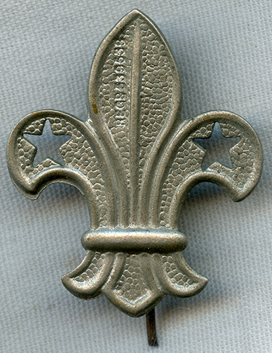 Rare Ca 1909 British Boy Scouts 1st Pattern Patrol Leader & Seconder Hat Badge Registered #539538
