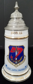 Great 1956 Cold War USAF 3918th Supply Sq 7th Air Div Lithophane Stein RAF Station Upper Heyford
