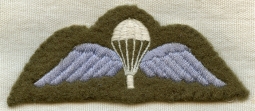 Nice WWII British Paratrooper Wing, Removed from Uniform