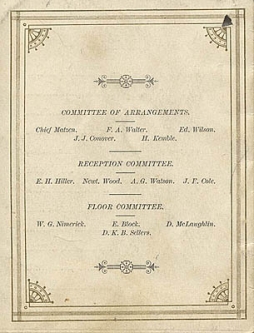 1880s Buena Vista Hose Company #1 Dance Card from Colorado