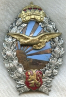 Scarce WWII Bulgarian Air Force Pilot �Flyer of Transport Aircraft� Badge Bulgarian-Made