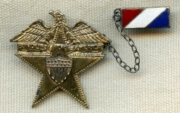 Rare, Early WWII "Bundles for America" Founding Member Badge in Sterling Silver