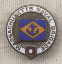 Circa 1900 Massachusetts Naval Brigade Lapel Pin