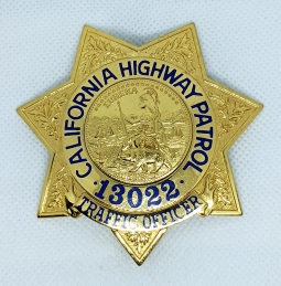 Great 1989 California Highway Patrol "Rejected" Badge #13022 by Williams & Anderson