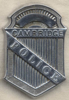Circa 1890s Cambridge, Massachusetts Police Radiator-Style Badge