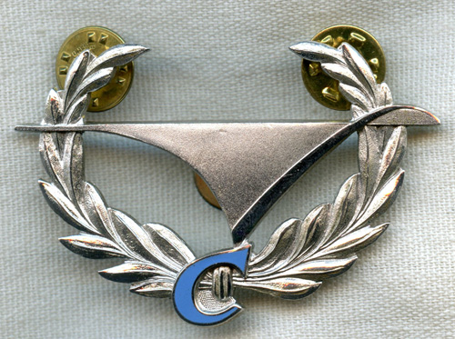 Early 1990s Capitol Air Express (CAE) Pilot Hat Badge 6th Issue Flying