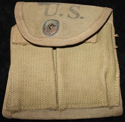 1943 Dated, Combat Worn, US Army M-1 Carbine Clip Pouch by Thompson
