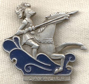 1945-48 French Ship 'Cavalier' Badge by Augis/Badge pour le Patrouiller 'Cavalier'
