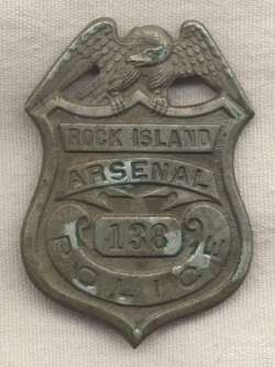 Circa WWI Rock Island Arsenal Police Badge
