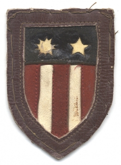 WWII Theater Made Small Size CBI Patch in Leather