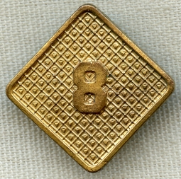 1930's Civilian Conservation Corps 8th District Collar Insignia Screwback.