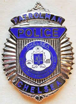 Beautiful 1980's - 90's Chelsea, Massachusetts Police Patrolman Badge