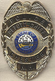 1970s Deputy Chief of Police for Chester, New Hampshire Badge