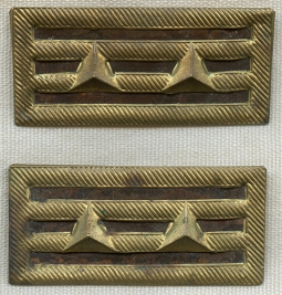 Rare WWII Chinese Army Colonel Collar Rank Badge Pair