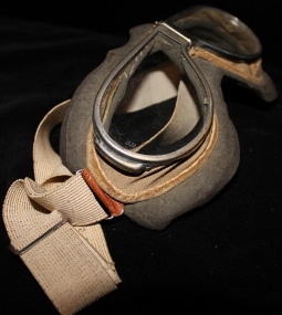 RARE 1930's - early 1940's Chinese Air Force Flight Helmet & Goggles