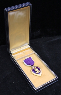 Cased WWII Purple Heart Awarded Posthumously to Pvt. Ralph E. Clark ASN31268213 from Berwick
