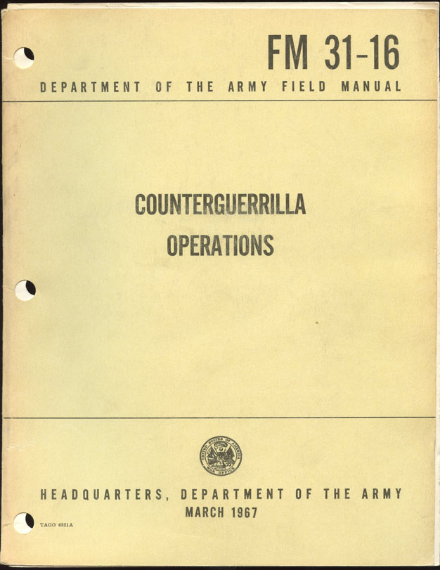 Vietnam War Era US Army Field Manual FM 31-16 Counterguerrilla Operations March 1967: Flying Tiger Antiques Online Store Vietnam War Era US Army Field Manual FM 31-16 Counterguerrilla Operations March 1967: Flying Tiger Antiques Online Store