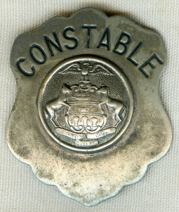 Nice Early 1910s - 1920s Constable Badge with Pennsylvania State Seal
