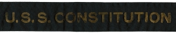 Rare Ca. 1930 United States Navy USS Constitution Cap Tally