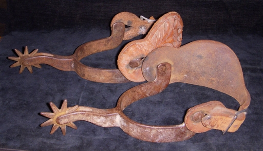 Pair of Crockett Spurs with Colorado Saddlery Leathers Found in Winslow, Arizona