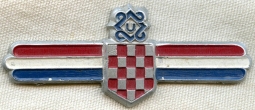 Late WWII Croatian Armed Forces Leader Badge in Aluminum