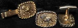1960s-70s Mack Truck Promotional Cufflinks & Tie Bar Set Made in NY