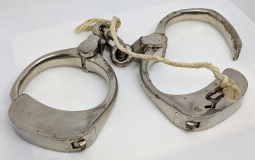Great 1880's - 1890's Bean's & Iver Johnson Patents Hand Cuffs with original Key