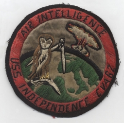 Rare 1950s USS Independence CVA-62 Intelligence Officer's Jacket Patch