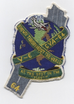 Japanese Made 1960s CVA 64 U.S.S. Constellation V 6 Squadron Patch