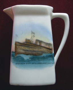 1900 D&C (Detroit & Cleveland) Navigation Co. Shipping Line Souvenir Pitcher or Creamer