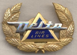 1950s Delta Airlines Pilot Cap Badge