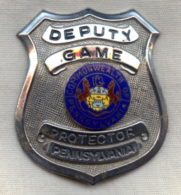1970s-1980s Pennsylvania Deputy Game Protector Badge