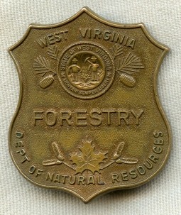 Early 1960's West Virginia Dept. of Natural Resources Forestry Division Badge