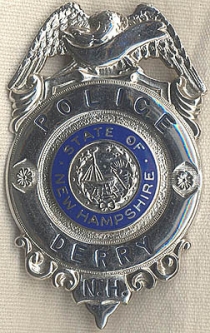 1960s-70s Derry, New Hampshire Police Badge