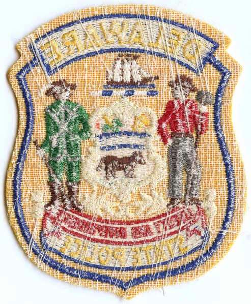1960's Delaware State Police Patch on Wool Felt