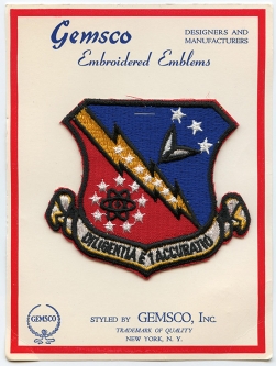Ca. 1960 USAF 379th Bomb Wing Large Jacket Patch on Original Sales Card