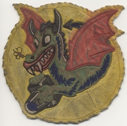 Rare Leather Patch for USAAF 22nd Photo Reconnaissance Squadron 5/7th Group 8th AF