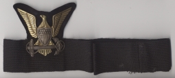 Early 1920s-1930s US Coast Guard Officer Cap Badge and Band