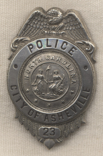 Early Asheville, North Carolina Police Badge